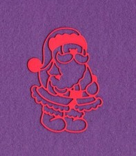 SANTA  2 Christmas die cuts scrapbook cards