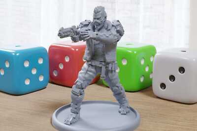 Rust Gut - 3D Printed Mini - Cyberpunk / Sci-Fi - Tabletop Miniature Wargaming -