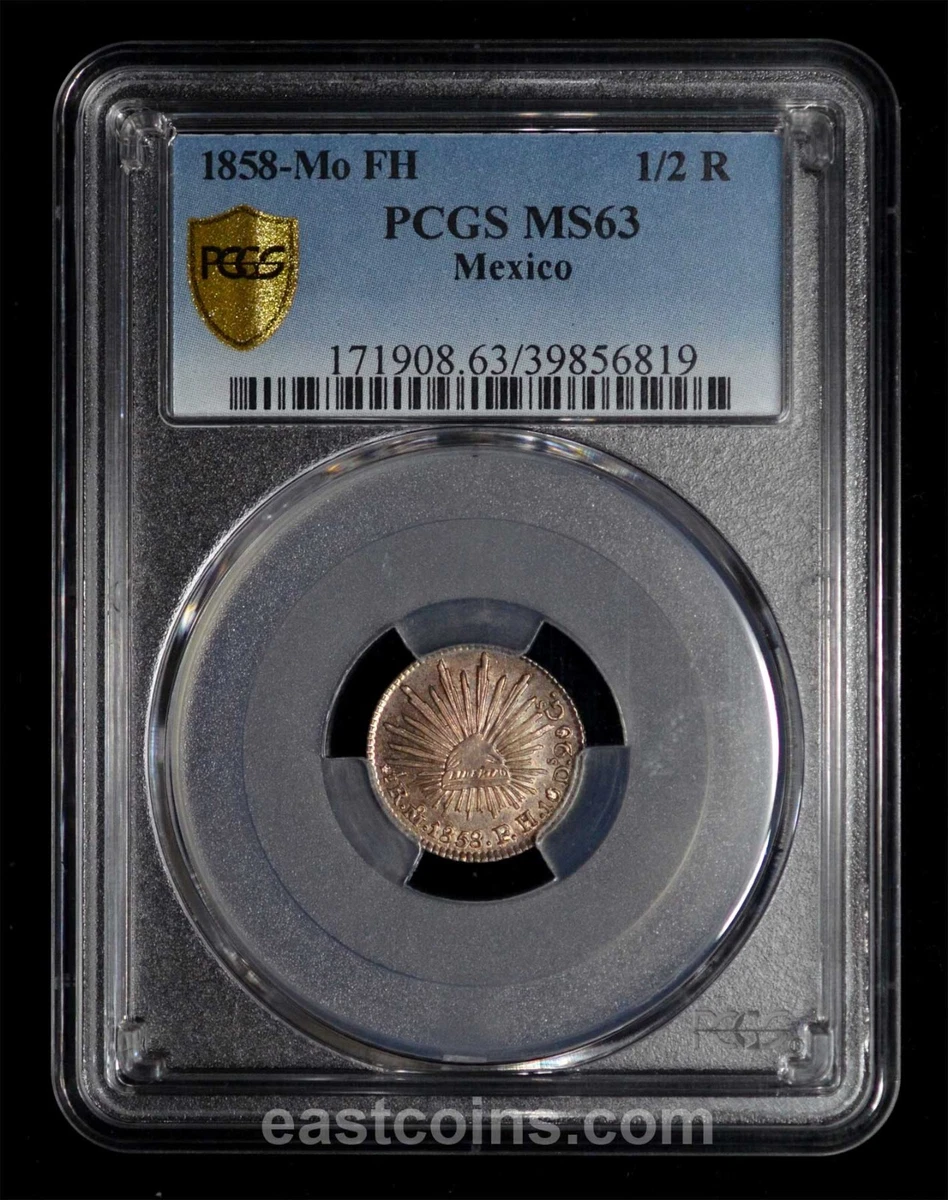 外国硬貨古銭9】REPUBLICA MEXICANA 1858年発行☆メキシコ/約27.0g☆検)