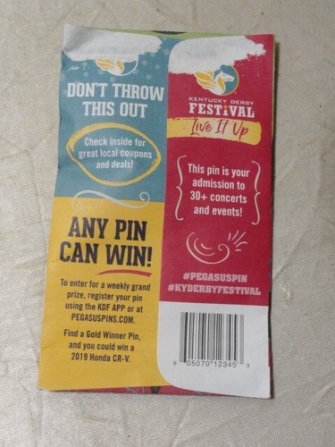 NEU 2019 KENTUCKY DERBY FESTIVAL PEGASUS ANSTECKNADEL LOUISVILLE, KY - Bild 2 von 2