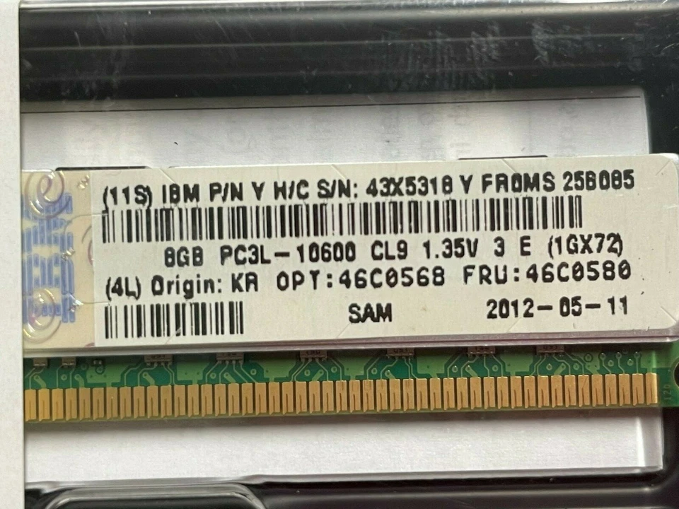 46C0568 8GB DDR3 1333MHz VLP Memory IBM BLADECENTER HS22 7809/ 7870 / 1936 - Image 4 of 4