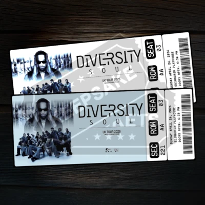 CUSTOM Diversity SOUL Mock Ticket UK Tour 2026 | Personalized Gift Reveal | Keepsake