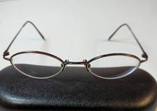 Perry Ellis Eyeglasses Frame Japan PE-179-2 49-20-140 Brown Half Rim Metal A949