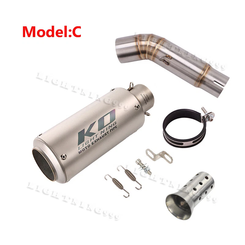 For Suzuki GSR750 GSXS750 BK750 Motorcycle Exhaust Pipe Tips Slip Mid Link Tube - Image 4 of 4