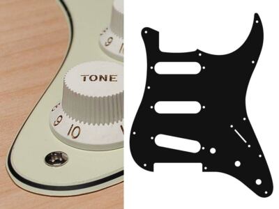 Stratocaster 11 Loch, Schlagbrett, Pickguard, SSS, USA MEX