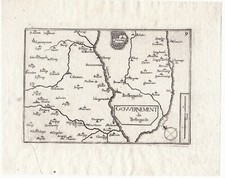 17th century card Seurre Pouilly Citeaux C&ocirc;te d'Or Burgundy Christophe Tassin 1634