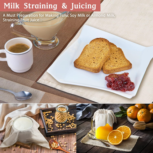 Colperun Muslin Cloths 50x50cm - 3 Reusable Hemmed Cheese Cloths for Straining - Picture 7 of 7