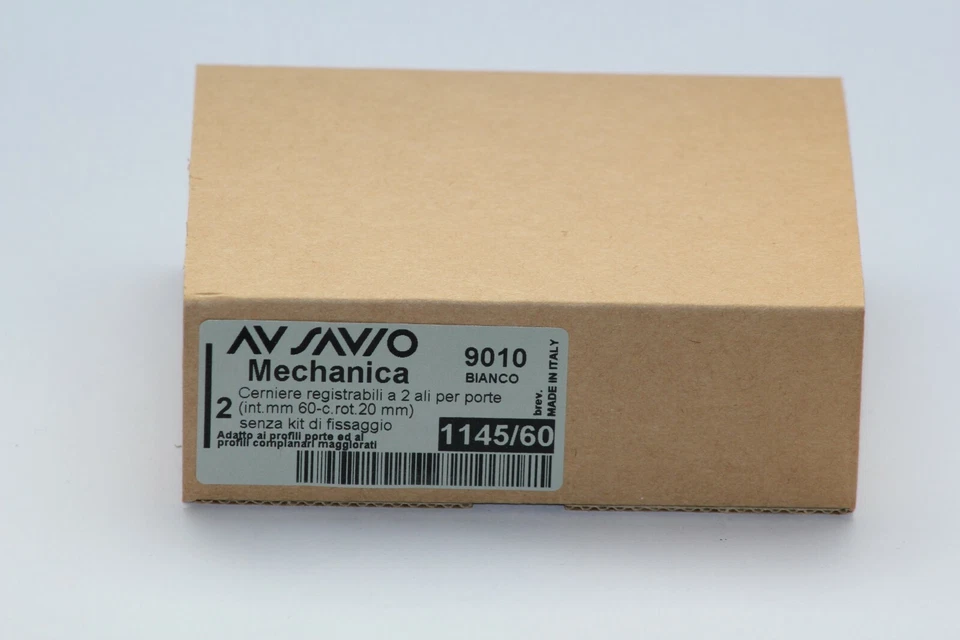 CERNIERE PORTA 2 ALI MECHANICA SAVIO ALLUMINIO NERO ARGENTO BIANCO VARI ARTICOLI - Immagine 4 di 4