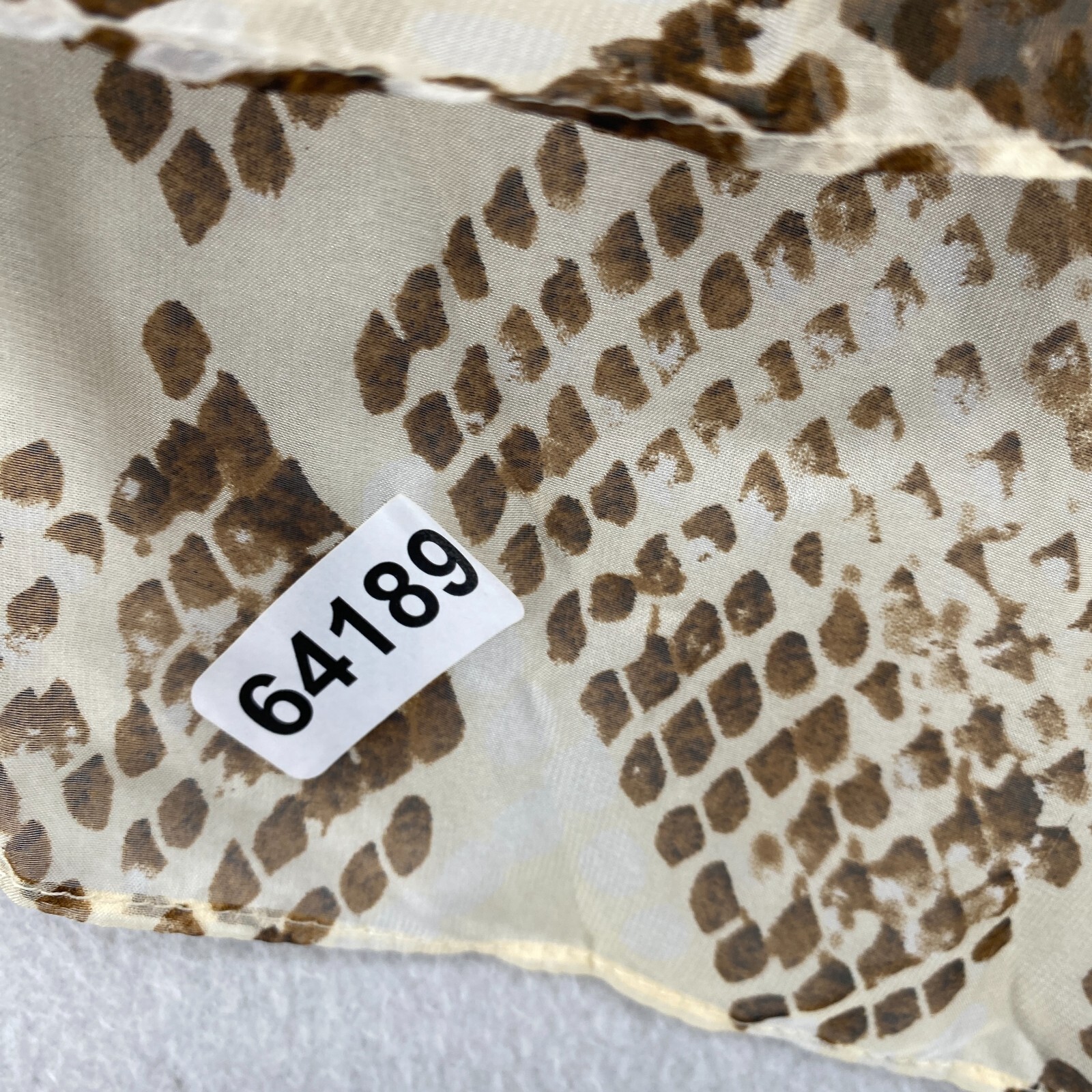 Womens Scarf OS Python Snakeskin Print Satin Shaw… - image 7