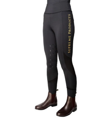 leggings Supreme Products Active Show Rider avec poignée genou en silicone noir XS XL
