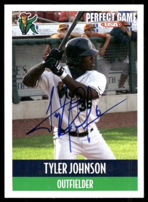 2007 Cedar Rapids Kernels TYLER JOHNSON Signed Card autograph auto ANGELS