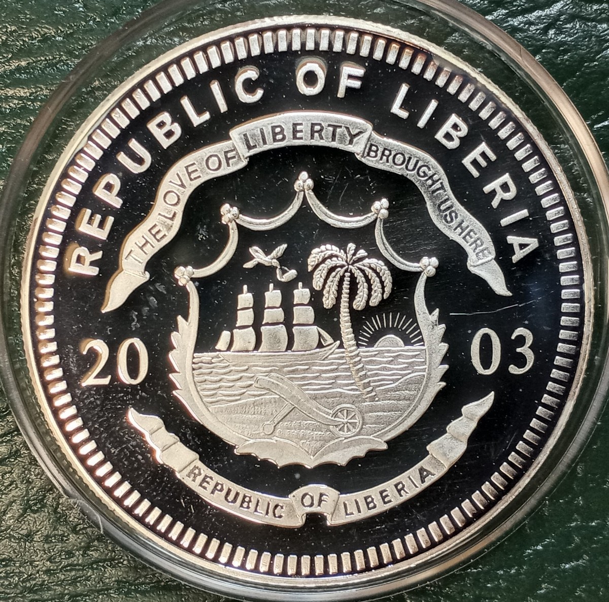 2003 Liberia Silver $20 America's First Ladies - Mamie Eisenhower