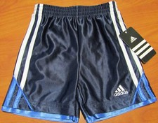 NEW ADIDAS TODDLER BOYS NAVY BLUE SHORTS SZ 2T