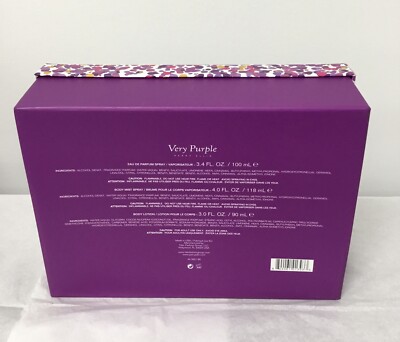 VERY PURPLE by Perry Ellis | Women's Gift Set 3 PCs 3.4 Oz EDP+4