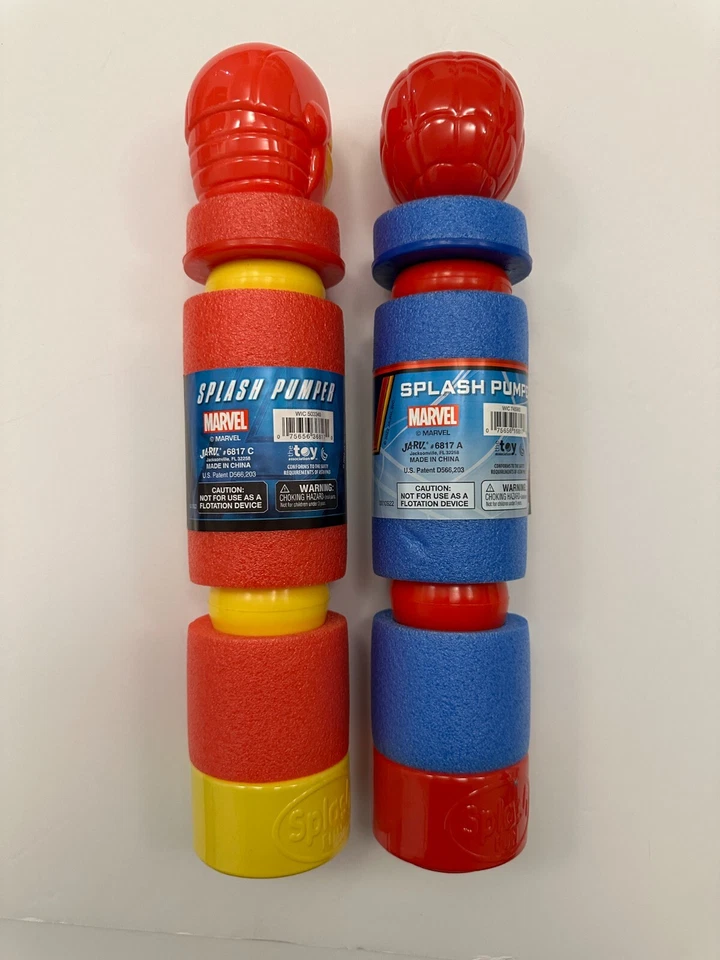 Novo Conjunto de 2 Bombas de Água Marvel Avengers Homem de Ferro e Homem-Aranha Double the Fun ✨ - Imagem 2 de 2