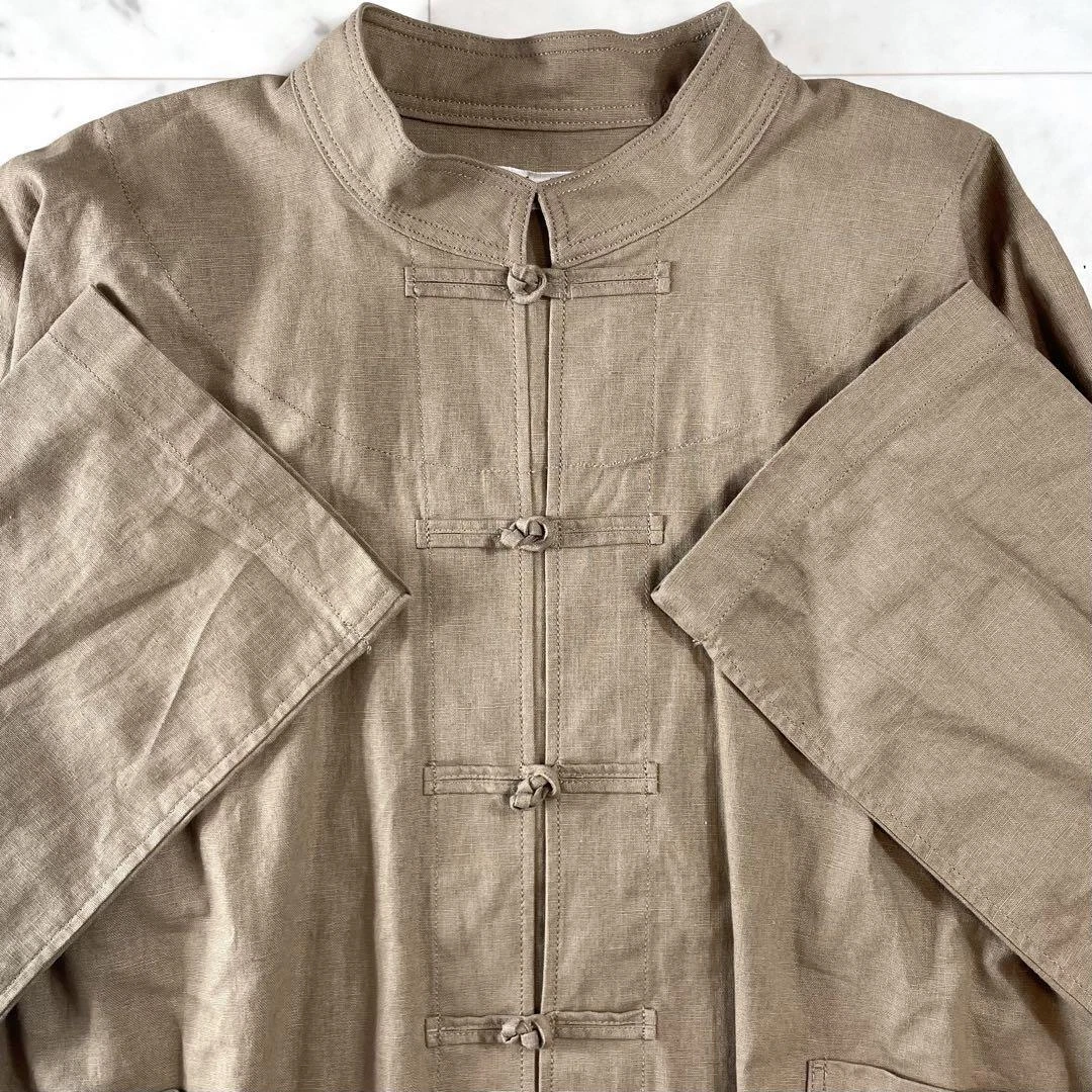 Ichi Antiquites Kung Fu Shirt Jacket China Beige | eBay