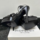 YVES SAINT LAURENT BLACK PATENT LEATHER TRIBUTE 105M PLATFORM SANDALS SZ 39 NIB — photo 8