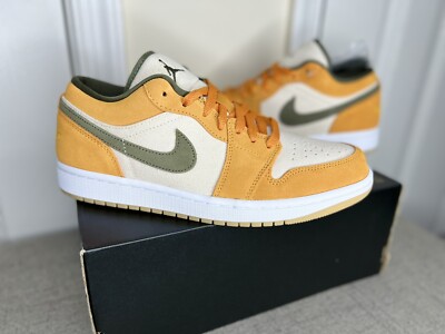 ★関税込★NIKE★AIR JORDAN 1 LOW ORANGE OLIVE★25-32cm★ Nike Jordan 1 Low Ceramic Orange Olive 8-13 DH6931-102 Green