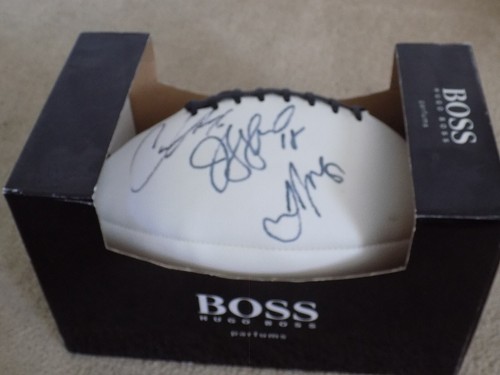 Hugo Boss Perfumes Autographed Football--FREE SHIPPING!