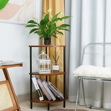3-Tier 28" Tall Corner Shelf Stand - Corner Storage Display Shelf Plant Stand