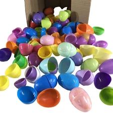 Lot of 60 Fillable Plastic Easter Eggs Multiple Colors 5 dozen empty Egg hunt