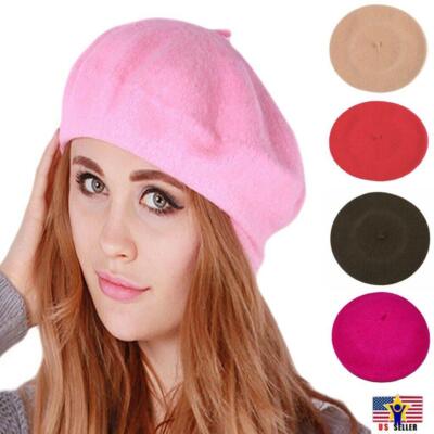 100% Premium Wool Artist Beret Hat Cap Casual Classic Beanie  display picture 3