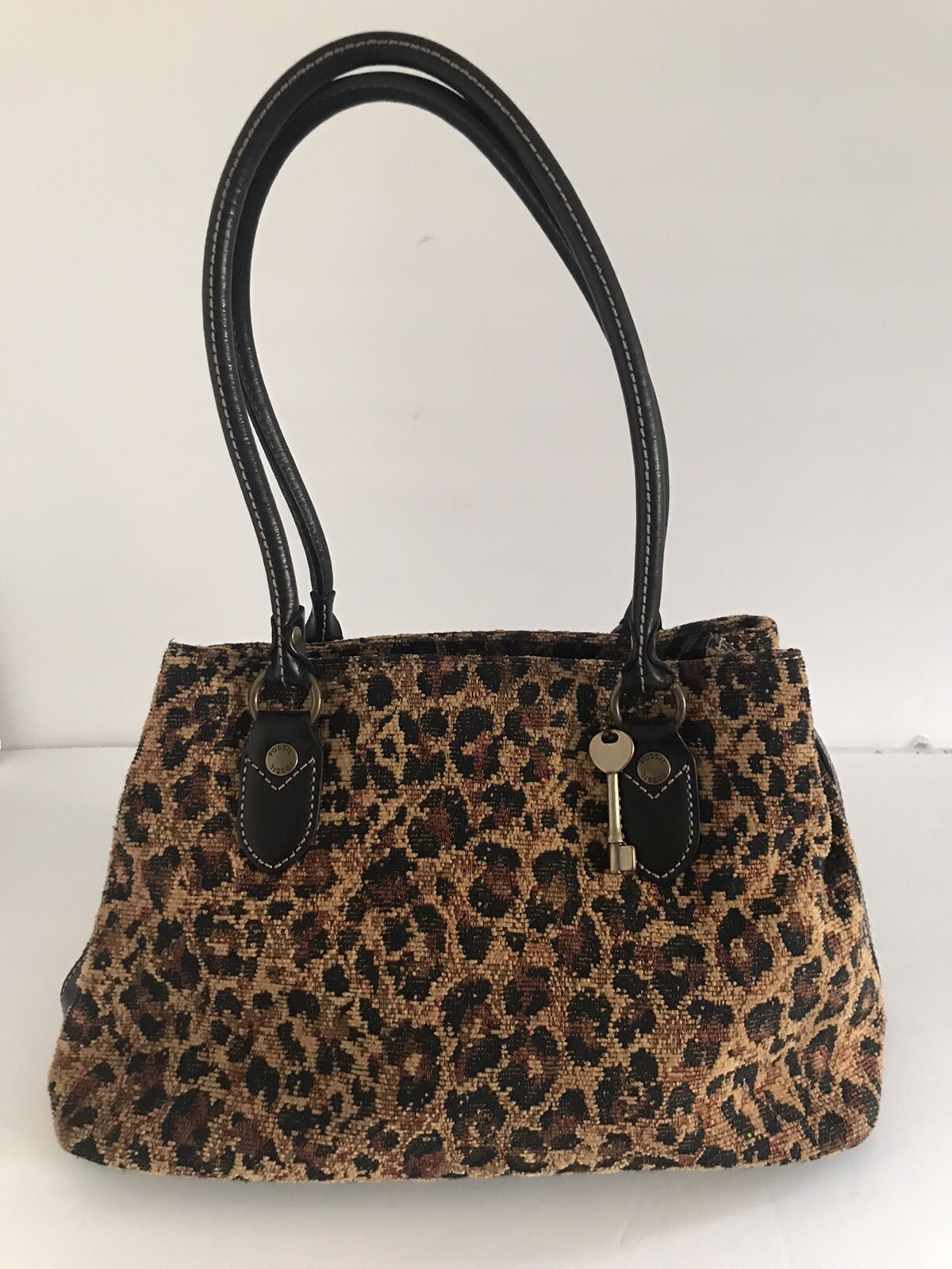 fossil leopard purse