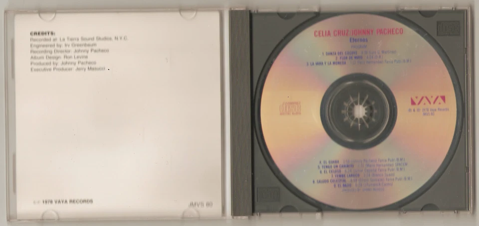 FANIA ALL STARS CELIA CRUZ JOHNNY PACHECO ETERNOS VAYA RECORDS IN JEWEL CASE VG+ Foto 3 de 3