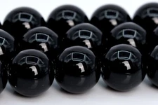 Natural Black Onyx Beads Grade AAA Round Gemstone Loose Beads 6/7-8/10MM