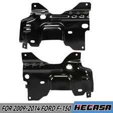 Left/Right Side Front Bumper Mounting Plate Brackets For 2009-2014 Ford F-150