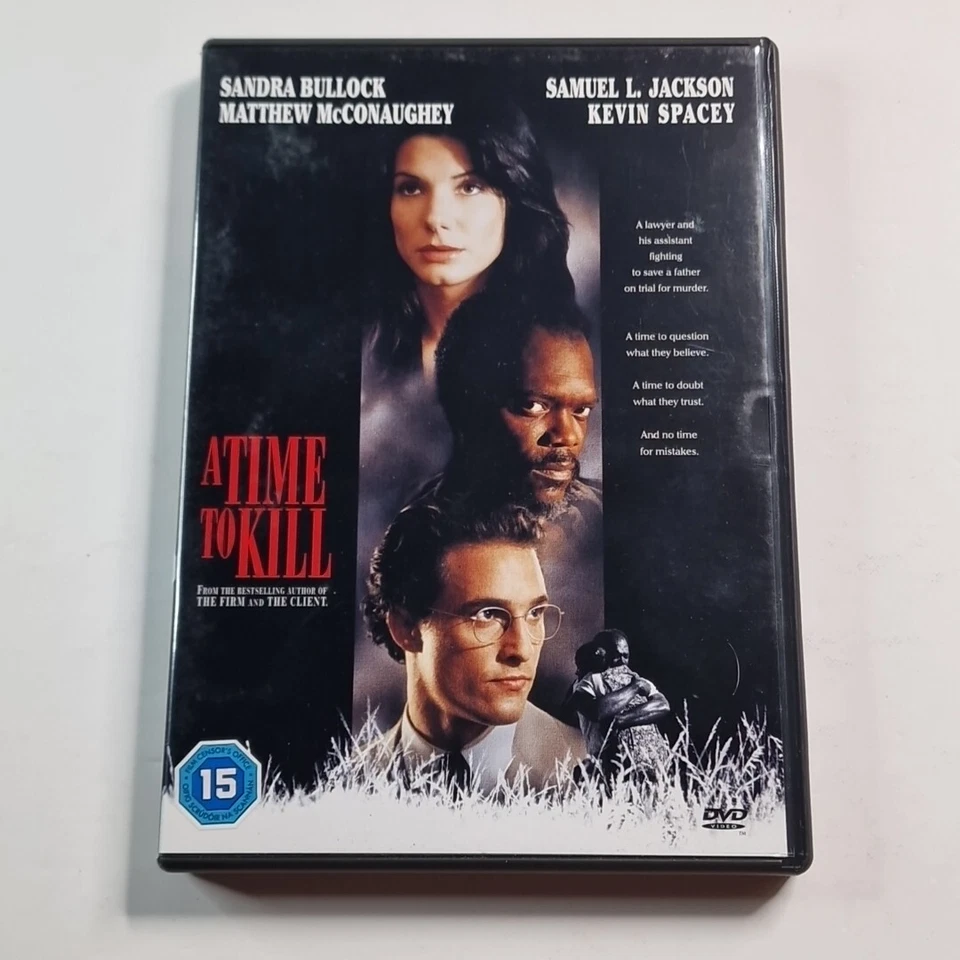 A Time To Kill (DVD, 1998) Sandra Bullock Region 2 Cert 15 Warner Bros Z1 14317 - Image 2 of 4
