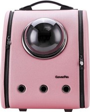 Pet Travel Backpack for Dogs and Cats,Adjustable Straps Soft, Pink