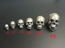 Unique Oxidized Sterling Silver Laughing Skull Pendant Movable Jaw Various Sizes