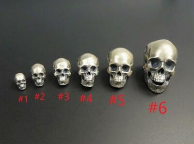 Unique Oxidized Sterling Silver Laughing Skull Pendant Movable Jaw Various Sizes