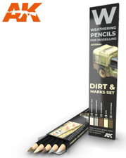 AK Interactive Weathering Pencil SPLASHES -DIRT -STAINS (5 Pencils)AK-10044