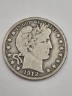 1912 S Silver Barber Half Dollar, 90% Silver ☆ 1053 ☆ Nice Coin