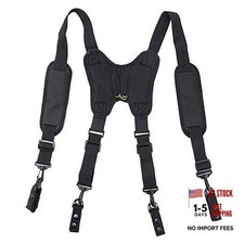 Nylon Police Duty Belt Suspenders - Duty Belt Harness Tool Belt Black 911