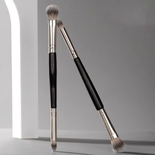2Pcs Double-Ended Eyeshadow Brush Soft Non-Absorbent Blending Eye Tool