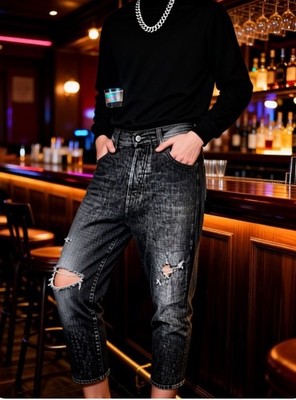 Made in ITALY Designer Jeans Distressed 36   TAKUTEA Maro Oriwa   MSRP   150