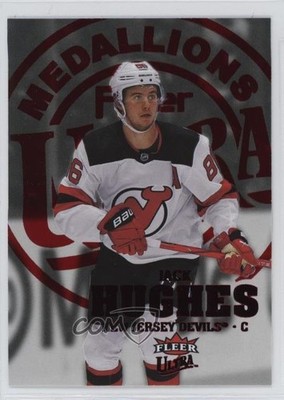 2023-24 Upper Deck Fleer Ultra Medallions Ruby Red 24/50 Jack Hughes #M-42 1q2