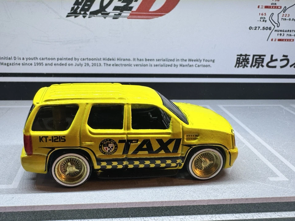 2010 Hot Wheels Yellow Cadillac Escalade Taxi Loose Lowrider 3D Swap Custom - Image 4 of 4
