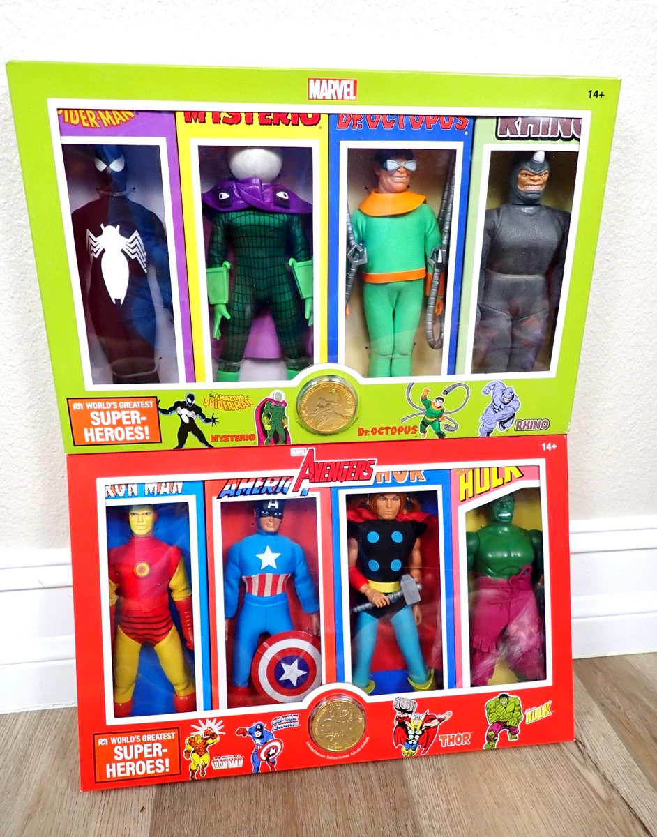 NEW MARVEL AVENGERS WORLDS GREATEST SUPER HEROES FIGURE SET VINTAGE LIMITED COIN