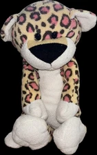 Circo Leopard Cheetah Plush Tan Pink Spots 15" Floppy Stuffed Animal Target AY
