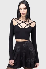 KILLSTAR Excellent Day For An Exorcism Skater Skirt In Black