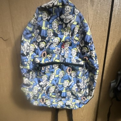 Bethesda Fallout Vault Boy Backpack with Zippered Pocket Video Game Merchandise