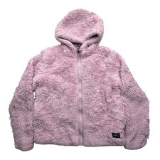 Under Armour Cozy Faux Fur Hoodie Jacket Girls Youth XL Pink Long Sleeve