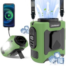 Waist-mounted portable cooling fan with USB rechargeable power supply function