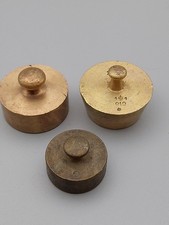 3 Messing Gewichte Balance Gr. Gewichte für Waage  Punziert Gestempelt mit Adler