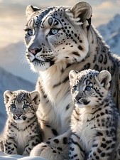 White Tigers Diamond Painting Kits for Adults 12x16 Inch