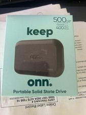 NEW Onn 500 GB 400MB/S Read Compact SSD Portable Solid State Drive